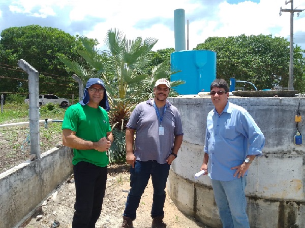 Visita à Estação de Tratamento de Água (ETA) do Complexo de Surubim-Serra do Félix, com a equipe do SISAR.